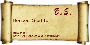 Borsos Stella névjegykártya