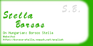 stella borsos business card